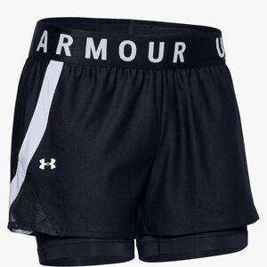 Under Armour Women's Black and White Athletic Shorts